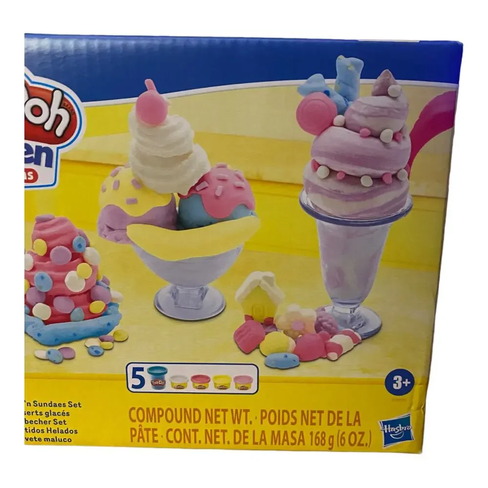Play-Doh Kitchen Creations Scoops 'n Sundaes Set Play-set New Gift